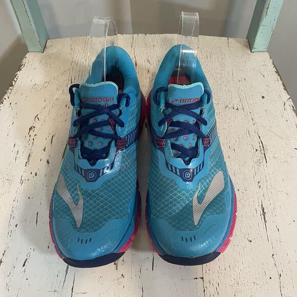 Brooks Womens Pure Grit 5 1202301B433 Blue Running Shoes Sneakers Size 7 B - Picture 3 of 8